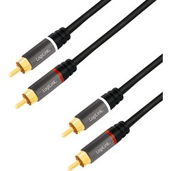 Logilink CA1208 Audio Cable 7.5 M 2 X Rca Black