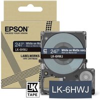 Epson C53S672085/LK-5HWJ DirectLabel-etikettes white on blue Navy matt