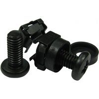 Cables Direct CDL Pack of 50 M6 Cage Nuts Black