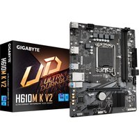 GIGABYTE H610M K V2 Motherboard - Intel Core 14th CPUs, up to 5600MHz DDR5, 1xPCIe 3.0 M.2, 1GbE LAN, USB 3.2 Gen 1