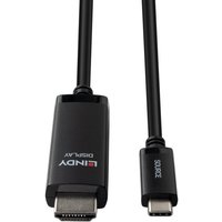 Lindy 43435 video cable adapter 3 m USB Type-C HDMI Black