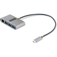 StarTech.com 3-Port USB-C Hub with Ethernet - 3x USB-A - Gigabit Ether