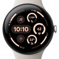Google Pixel Watch 3 AMOLED 45 mm Digital Touchscreen Silver Wi-Fi GPS
