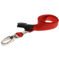 Digital ID 10mm Recycled Plain Red Lanyards with Metal Lobster Clip (P