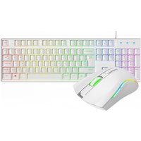 VIDA REBEL 2IN1 WHITE USB DESK KIT keyboard Mouse included Gaming QWER