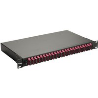 Equip 24-Port Fiber Optic Splice Box. SC Duplex. OM4. 1U. Equipped. Bl