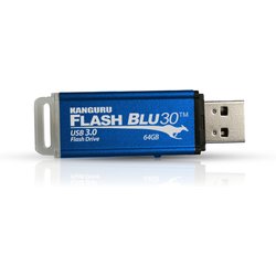 Istorage Kanguru Flashblu30 Superspeed USB3.0 64GB |Secure Flash Drive