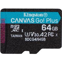 Kingston Technology 64GB microSDXC Canvas Go Plus Gen4 200R A2 U3 Sing