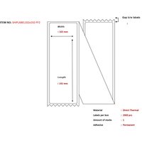 Capture SHIPLABEL102X192-FF2 printer label White