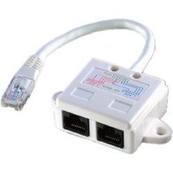Value T-Adapter Cat.5E. Unshielded. White