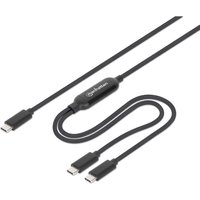 Manhattan Dual USB-C to USB-C Charging Cable. 100W. 2m. Male to Two Ma