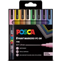 Uni-Ball 8 Pack Paint Markers 3M Fine Pastel Colours