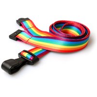 Digital ID 15mm Recycled Rainbow Lanyards with Plastic J-Clip (Pack of