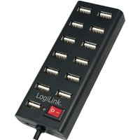 LogiLink UA0126 interface hub 480 Mbit/s Black