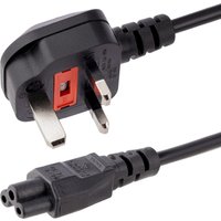 StarTech.com 3ft (1m) UK Laptop Power Cable. BS 1363 to C5 (Clover Lea