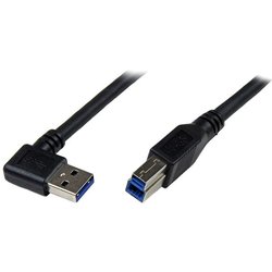 Startech.Com 3M Black Superspeed Usb 3.0 Cable - Right Angle A To B -