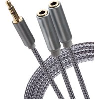 Maplin 3.5mm Aux Stereo 3 Pole TRS Jack Plug to Twin 3.5mm Female Jack