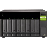QNAP TL-D800C HDD/SSD enclosure 2.5/3.5" Serial ATA II Serial ATA III 6 Gbit/s Hot-swap Black Grey