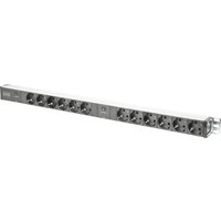 Digitus aluminum outlet strip with overload protection. 12 safety outl