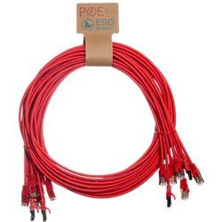 Cablenet 0.5M Cat6A RJ45 Red U/Ftp Lsoh 30AWG Slim Snagless Booted Pat