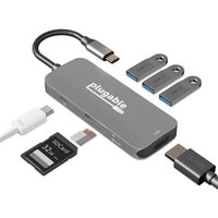 Plugable Technologies USB-C Hub 7-in-1. Driverless USB C Hub Compatibl