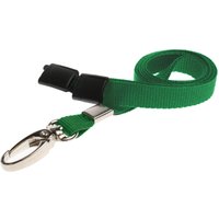 Digital ID 10mm Recycled Plain Light Green Lanyards Lobster Clip (Pack