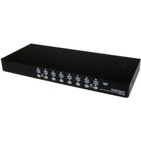 StarTech.com 16 Port 1U Rackmount USB KVM Switch Kit with OSD and Cabl