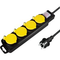 LogiLink LPS254 power extension 1.5 m 4 AC outlet(s) Outdoor Black. Ye