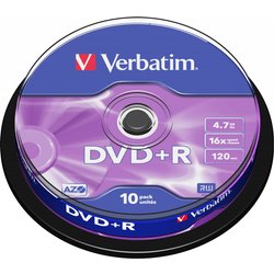 Verbatim DVD+R Matt Silver 4.7 GB 10 pc(s)