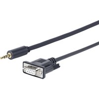 Vivolink PROMJDSUB9-25 serial cable Black 25 m 3.5mm D-Sub (DB-9)