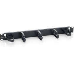 Equip 19" Rack Mount Cable Management Panel. Black (Ral 9005)