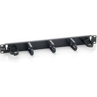 Equip 19" Rack Mount Cable Management Panel. Black (RAL 9005)