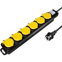 LogiLink LPS256 power extension 1.5 m 6 AC outlet(s) Outdoor Black. Ye