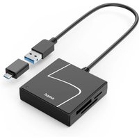 Hama 00200148 card reader USB 3.2 Gen 1 (3.1 Gen 1) Type-A/Type-C Blac
