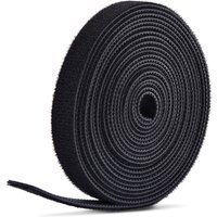 StarTech.com 75ft (22.8m) Hook and Loop Roll. 0.5in Wide. Black. Cut-t