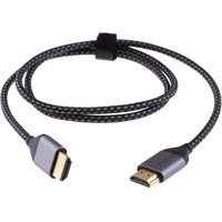 Mercodan HDMI 2.1 kabel. 1.0m. 8K@60Hz. 48Gbps. 4:4:4. grå. nylon HDMI