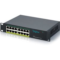 Digitus 10" Gigabit 16-Port Unmanaged PoE+ Switch (120W)
