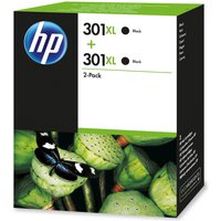HP D8J45AE/301XL Printhead cartridge black high-capacity twin pack. 2x