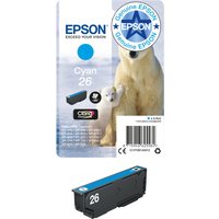 Epson C13T26124012/26 Ink cartridge cyan. 300 pages ISO/IEC 19752 4.5m