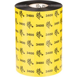 Zebra 3400 Wax-Resin Thermal Ribbon 450 M Black Zebra 3400 Wax-Resin Thermal Ribbon 450 M Black