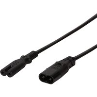 LogiLink 2m. IEC 60320-C8/IEC 60320-C7 Black C7 coupler C8 coupler