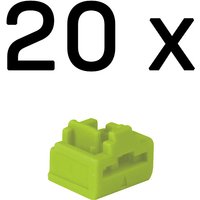 Lindy RJ-45 Port Blockers (Without Key) - Pack of 20. Green