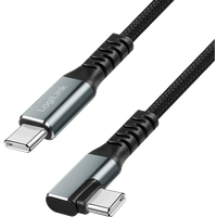 LogiLink USB 3.2 Gen2 Type-C cable. C/M 90 to C/M. 10 Gbps. 100W. 4K.