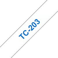 Brother TC-203 DirectLabel blue on white 12mm x 7.7m for Brother P-Tou