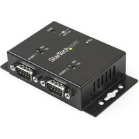 StarTech.com 2 Port Industrial Wall Mountable USB to Serial Adapter Hu