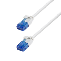 LogiLink Patch cable Cat.6A SLIM U/UTP LSZH. white. 0.15 m. SlimLine