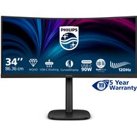 Philips 3000 series 34B2U3600C/00 computer monitor 86.4 cm (34") 3440 x 1440 pixels Wide Quad HD LCD Black