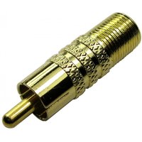 Cables Direct 3-FF-RCAM cable gender changer RCA F Type Gold