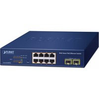 PLANET 8-Port 10/100/1000T 802.3at Managed L2 Gigabit Ethernet (10/100