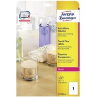 Avery L7784-25 printer label Transparent Non-adhesive printer label